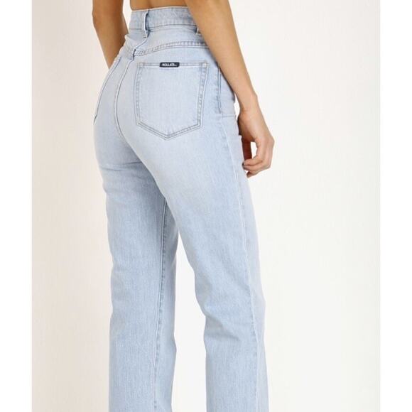 ROLLA'S Womens Comfort Sky Blue Original High Rise Straight Jeans 27 - Picture 4 of 11